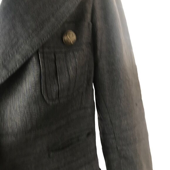 Alba Conde Women's Gray Lined Long Sleeve Tailored Short Blazer Jacket Size 38 - Picture 8 of 16